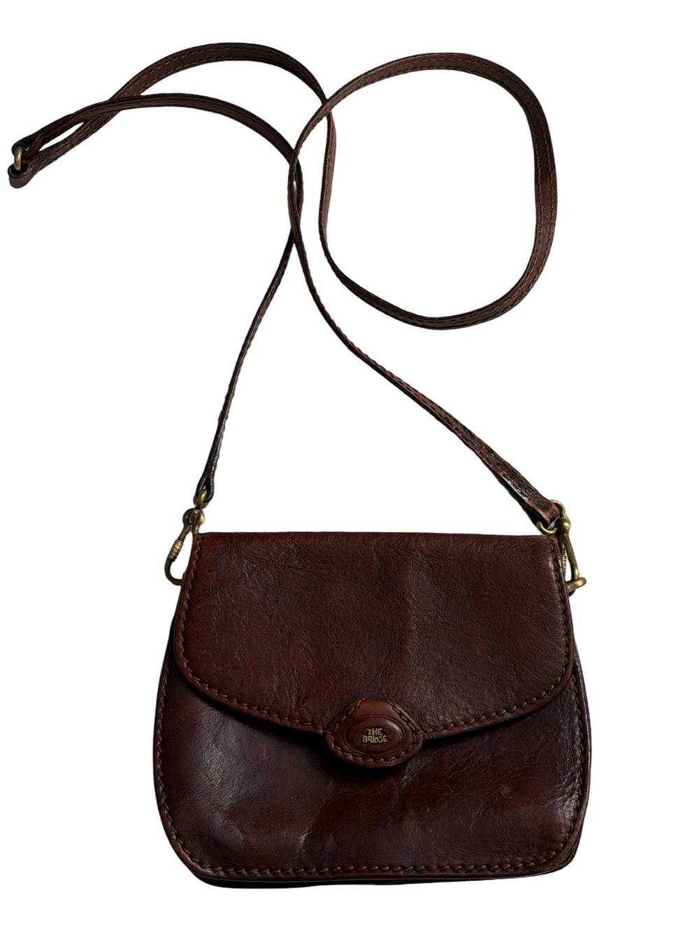 Vintage The Bridge Italian Leather Small Cross-Body Bag - Picture 9 of 10